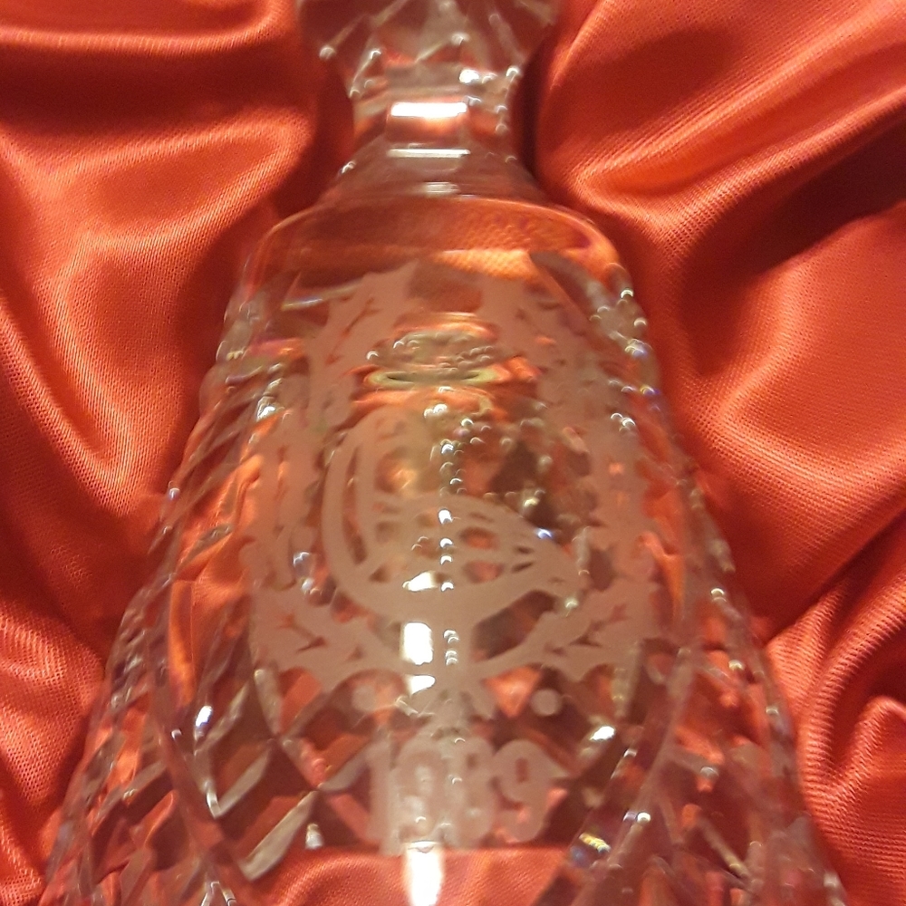 Waterford 1989 12 Days of Christmas, 6 Geese-a-Laying Crystal Holiday Bell - Picture 5 of 16